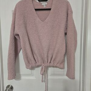 Olivia Sky Soft Pink V-Neck Sweater